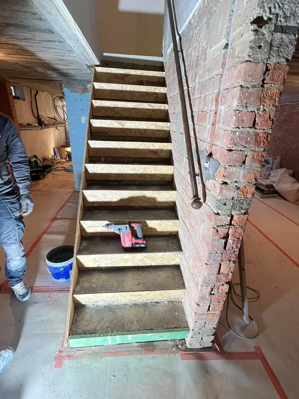 Avant : Escalier du garage, Woluwe-Saint-Pierre